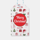 Cute festive editable Merry Christmas ギフトタグ (裏面)