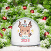 cute festive happy new year 2026 snow globe (クリスマス)