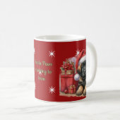 Cute Festive Leonberger Santa Mug コーヒーマグカップ (正面右)