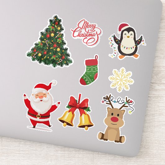 Cute Festive– Santa, Reindeer, Tree Vinyl Stickers シール (詳細)