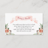 Cute Festive Vibe Bring a Book Baby Shower エンクロージャーカード (正面)