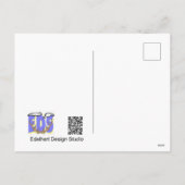 Cute Finch in Snow DIY Postcard シーズンポストカード (裏面)