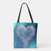 Cute Fire and Ice Penguin Northern Lights Tote Bag トートバッグ (裏面)