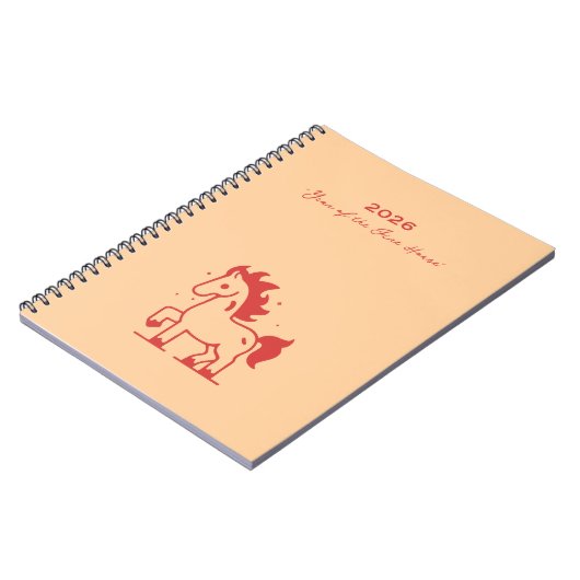 Cute Fire Horse ノートブック (左側)