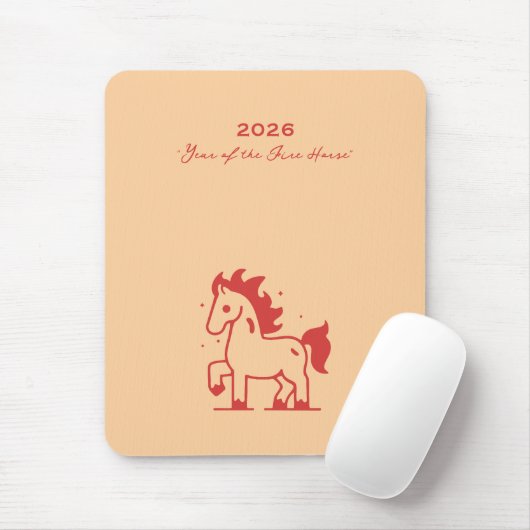 Cute Fire Horse マウスパッド (マウス)