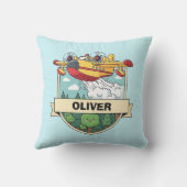 Cute Firefighting Plane Badge クッション (裏面)