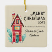 Cute First Christmas in Our New Home Photo セラミックオーナメント (正面)