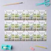 Cute First Christmas Pine Puppy Dog Pet Photo 薄葉紙 (クラフト)