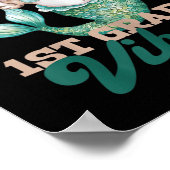 Cute First Grade Vibes Cat Mermaid Mewmaid For Gir ポスター (角)