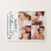 Cute First Mothers Day Modern Photo Collage ジグソーパズル (横)