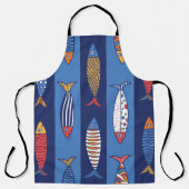 Cute fish. Kids background. Seamless pattern エプロン (正面)