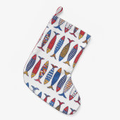 Cute fish. Kids background. Seamless pattern. スモールクリスマスストッキング (正面 (吊り時))