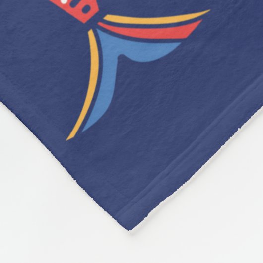 Cute fish. Kids background. Seamless pattern フリースブランケット (角)