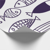 Cute fish. Kids background. Seamless pattern. Can ラッピングペーパー (角)