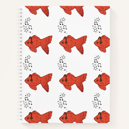 Cute Fish Spiral Notebook Goldfish Journal ノートブック (正面)