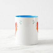 Cute Fish Watercolor Art Coffee Mug ツートーンマグカップ (中央)