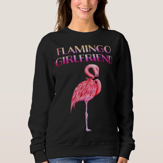 Cute Flamingo Girlfriend Awesome  Luxury  for men  スウェットシャツ (正面)
