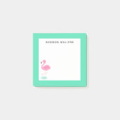 cute flamingo in the summer ポストイット (正面)