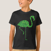 Cute Flamingo Shamrocks Shirt St Patricks Day Anim Tシャツ (正面)