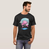 Cute Flamingo Zoo Bird Watcher Tシャツ (正面フル)