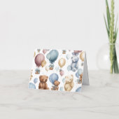 Cute Flat Baby Boy Thank You Card – Pastel Style サンキューカード (裏面)