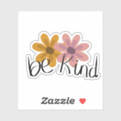 Cute Floral Be Kind Quote シール (シート)