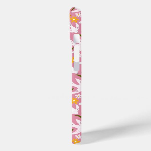 Cute Floral Bird Seamless Pattern Case-Mate iPhoneケース (裏面 / 左)