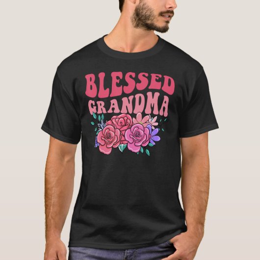 Cute Floral Blessed Grandma Mothers Day Mom Tシャツ (正面)