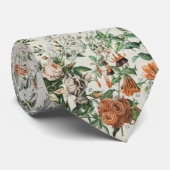 Cute Floral Botanical Drawing by Adolphe Millot ネクタイ (ロール)