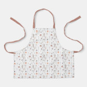 Cute Floral Botanical Pattern Apron エプロン (正面)