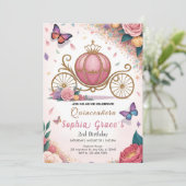 Cute Floral Butterfly Party 招待状 (スタンド正面)