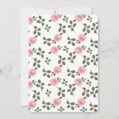 Cute floral cat-themed birthday invitation 招待状 (裏面)