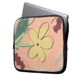Cute Floral Design Laptop Case ラップトップスリーブ (正面左)