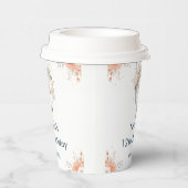 Cute Floral Dolphin Birthday Party 紙コップ (右)