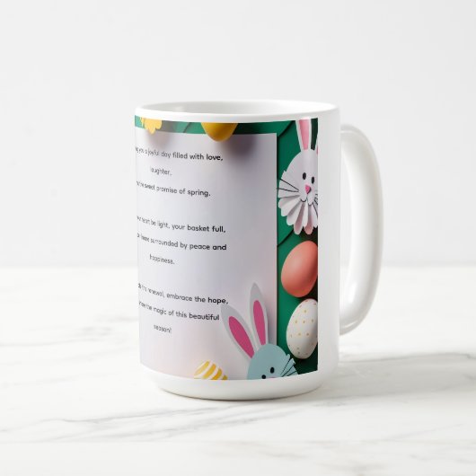 Cute Floral Easter Cup コーヒーマグカップ (正面右)