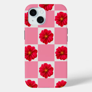 Cute floral girly design iPhone 15ケース