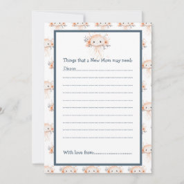 Cute Floral Jellyfish Baby Shower 招待状