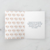 Cute Floral Jellyfish Birthday Party サンキューカード (内部)