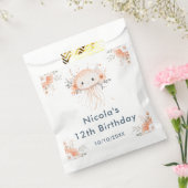 Cute Floral Jellyfish Birthday Party フェイバーバッグ (封をした状態)