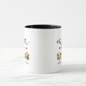 Cute Floral Kids Photo with Names Mother's マグカップ (中央)