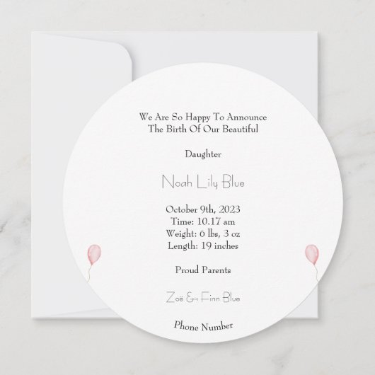 Cute Floral Mouse In Flowers With Flags Card 招待状 (裏面)