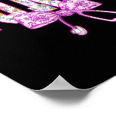 Cute Floral Nk Nurse Coquette Bow Stethoscope Nurs ポスター (角)
