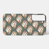 Cute Floral Owl with Bow Samsung Galaxyケース (裏面横)