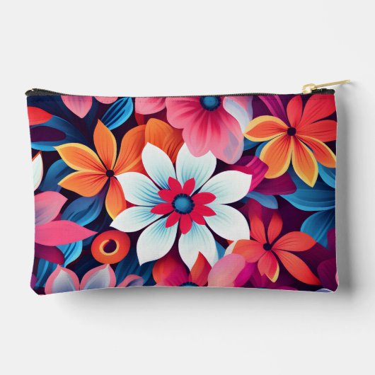 Cute Floral Pattern Accessory Pouch アクセサリーポーチ (裏面)