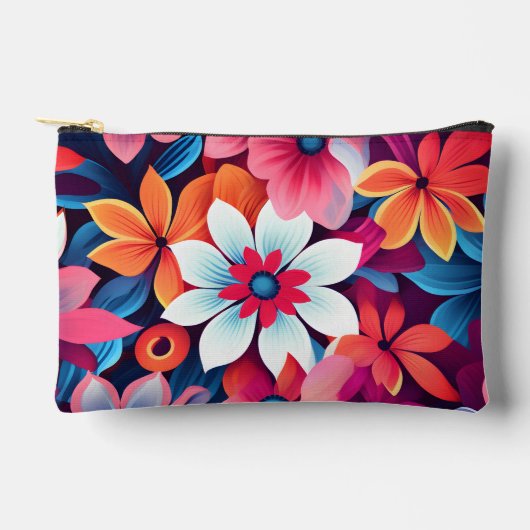 Cute Floral Pattern Accessory Pouch アクセサリーポーチ (正面)