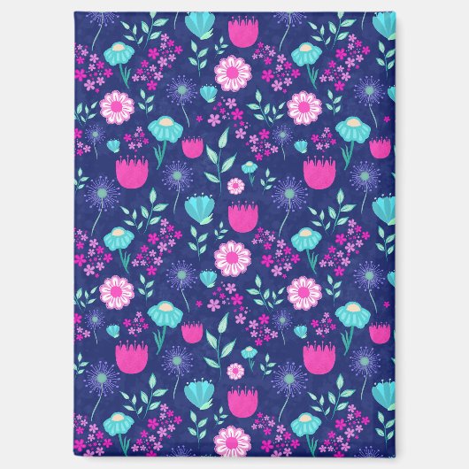 Cute floral pattern background マグネット (正面)