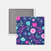Cute floral pattern background マグネット (正面/裏面)