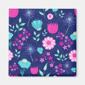 Cute floral pattern background マグネット (正面)