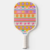 Cute Floral Pickleball Paddle ピックルボールラケット (裏面)