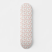 Cute Floral Poppy Pattern Skateboard Deck スケートボード (正面)
